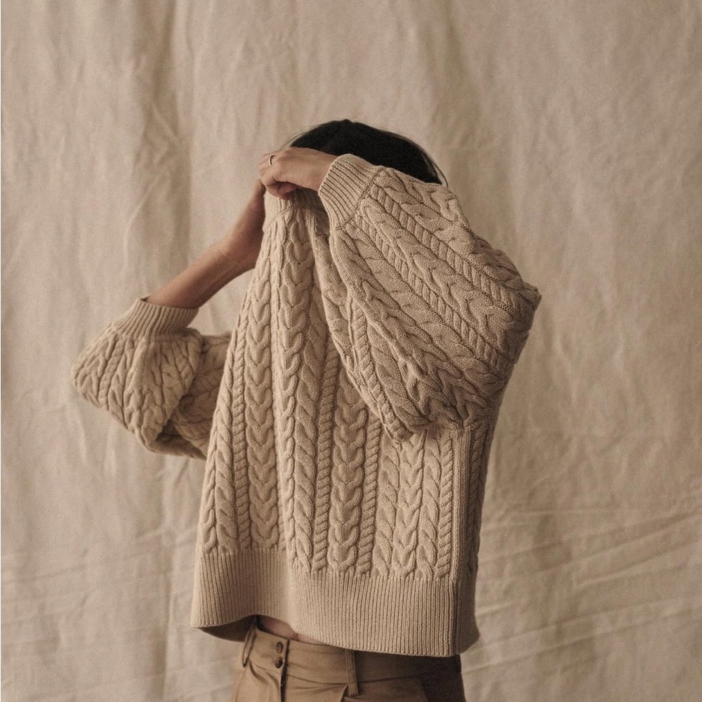 Sister Katie Marianne Sweater Beige NWOT Large